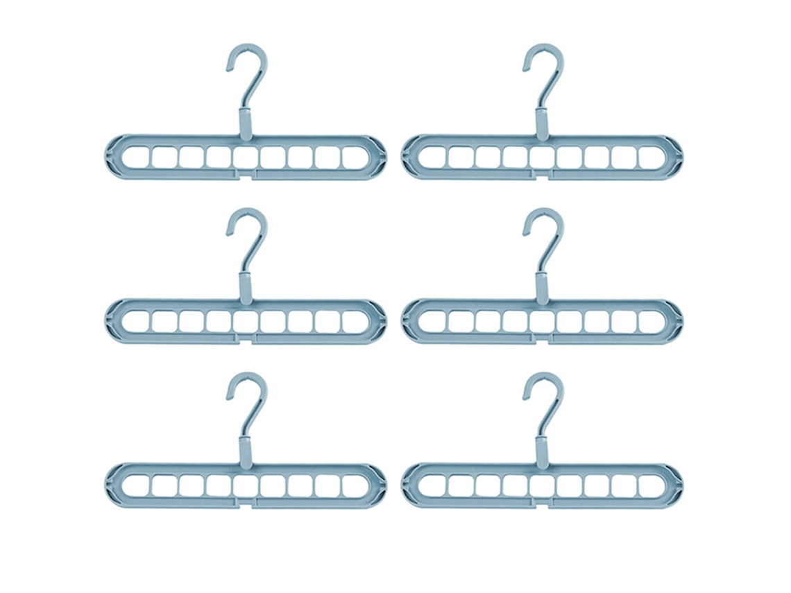 Organizadores de armario multifuncionales con agujeros, perchas mágicas para ahorrar espacio, almacenamiento para ropa pesada, camisas, pantalones y vestidos.