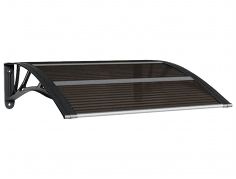 Marquesina de Puerta Policarbonato VIDAXL Negro (80x75 cm)