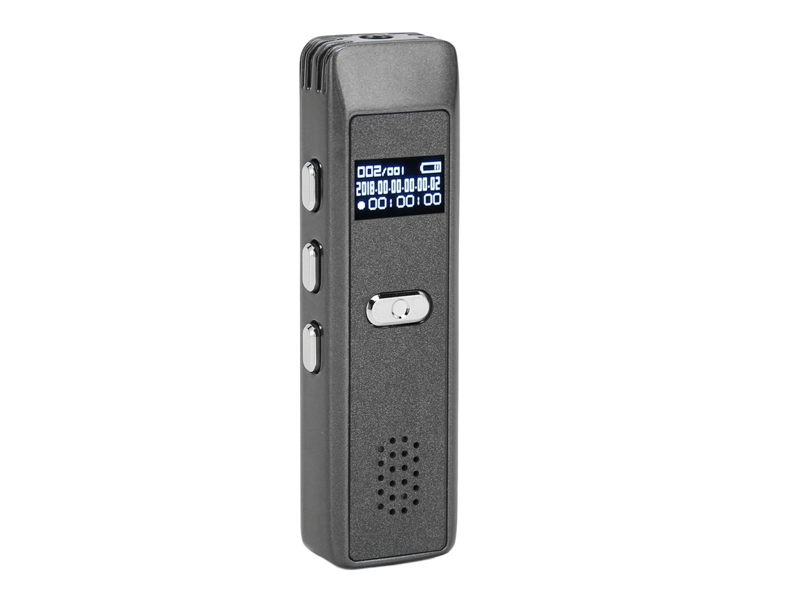 Gravador De Voz Ativado Por Voz Inteligente Hd Redução De Ruído Mp3 Player Mini 32gb Cinza