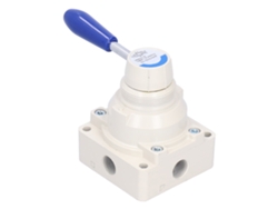 Válvula pneumática manual com alavanca rotativa, 3 posições, 4 vias, controle de fluxo 4hv310-10