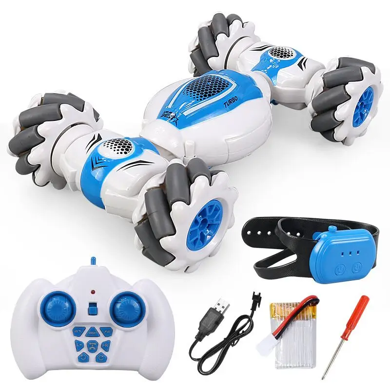 (blue Watch) Coche Acrobático De Control Remoto De 2,4 G Con Detección De Gestos, Juguete Eléctrico, Coche De Derrape Con Control Remoto