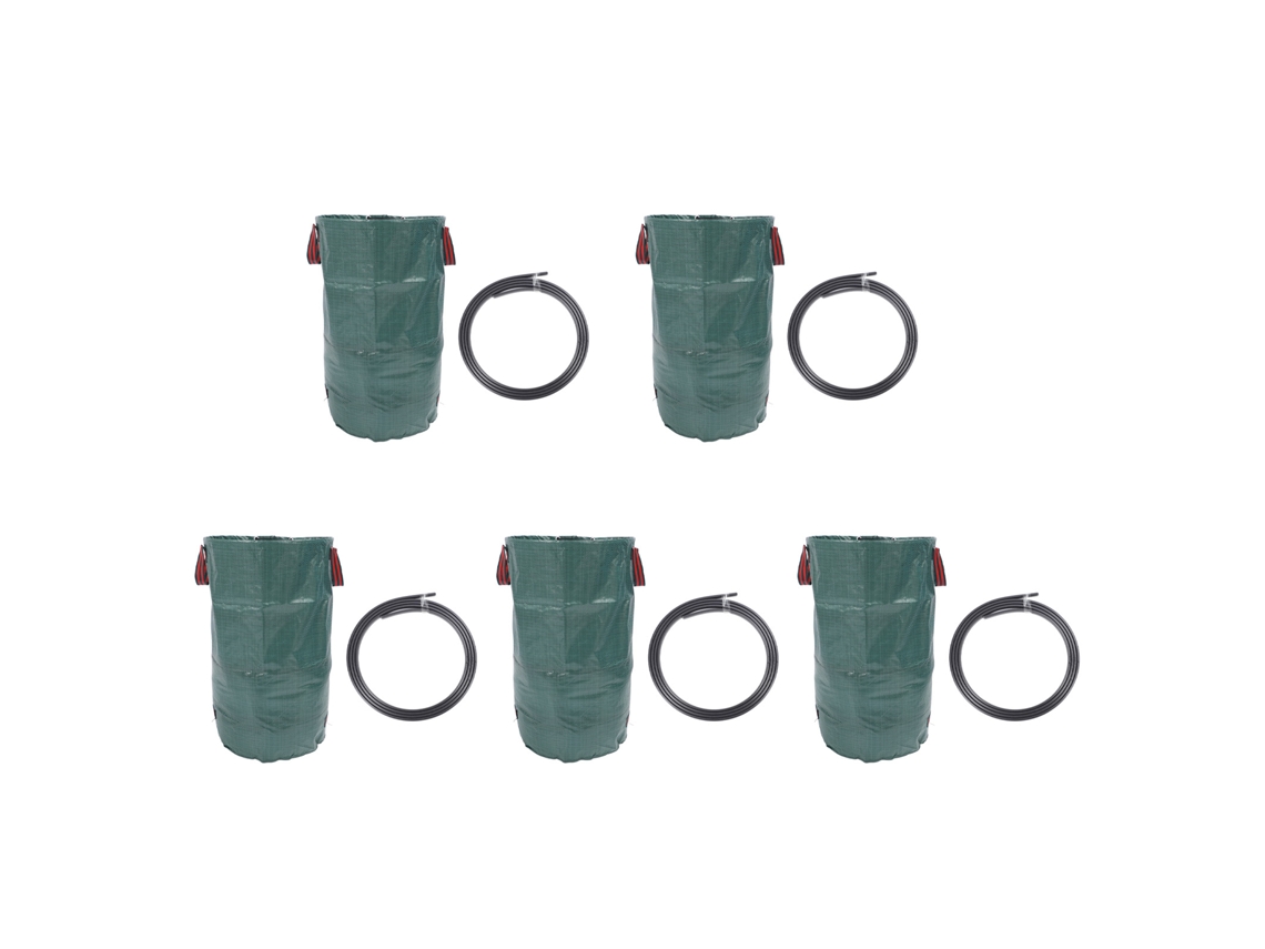 5 Bolsas Reutilizables De Jardín De 100 Litros Para Almacenar Residuos De Hojas (con Soporte)