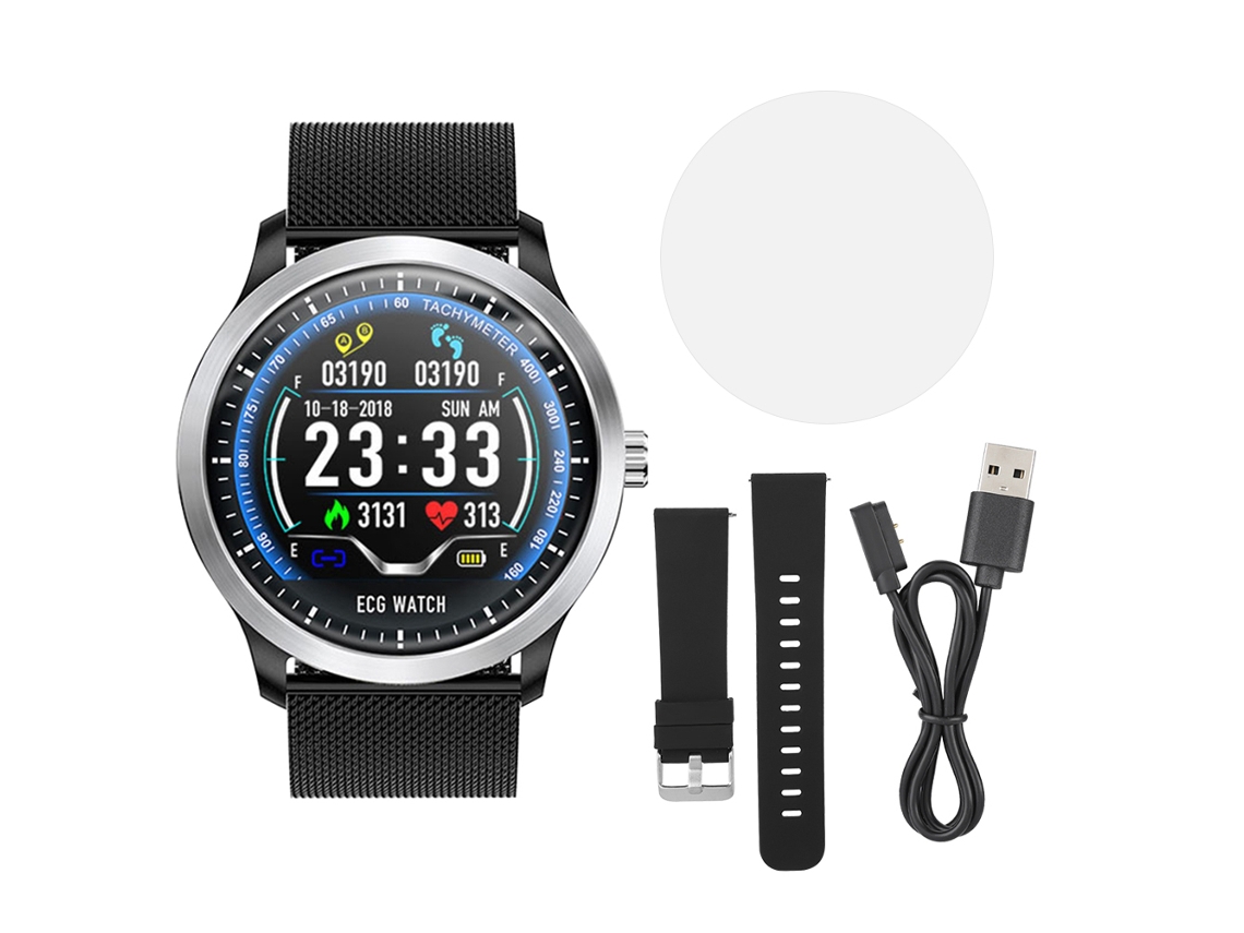 Pulsera inteligente EOOCOO con monitorización de ECG y frecuencia cardíaca.