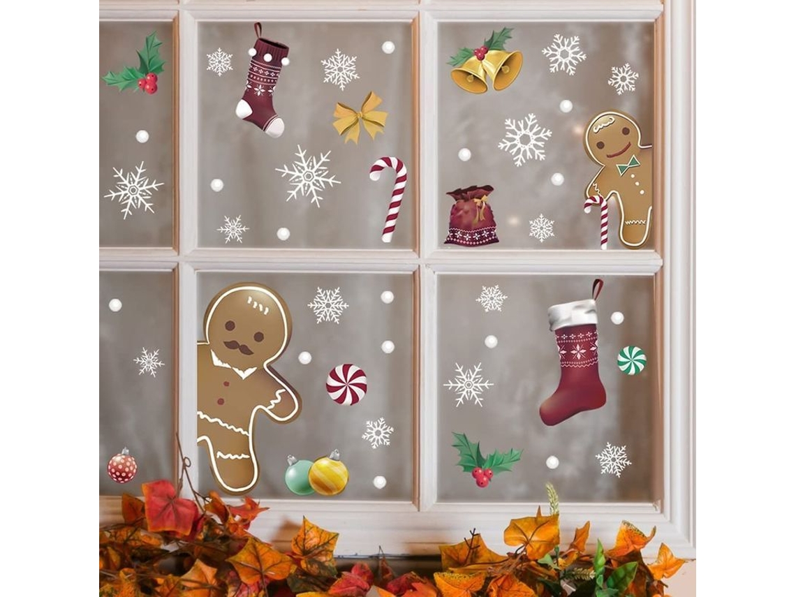 2 Pegatinas Navideñas Para Ventanas, Calcomanías Para Dormitorio, Sala De Estar Y Decoración Navideña Del Hogar.