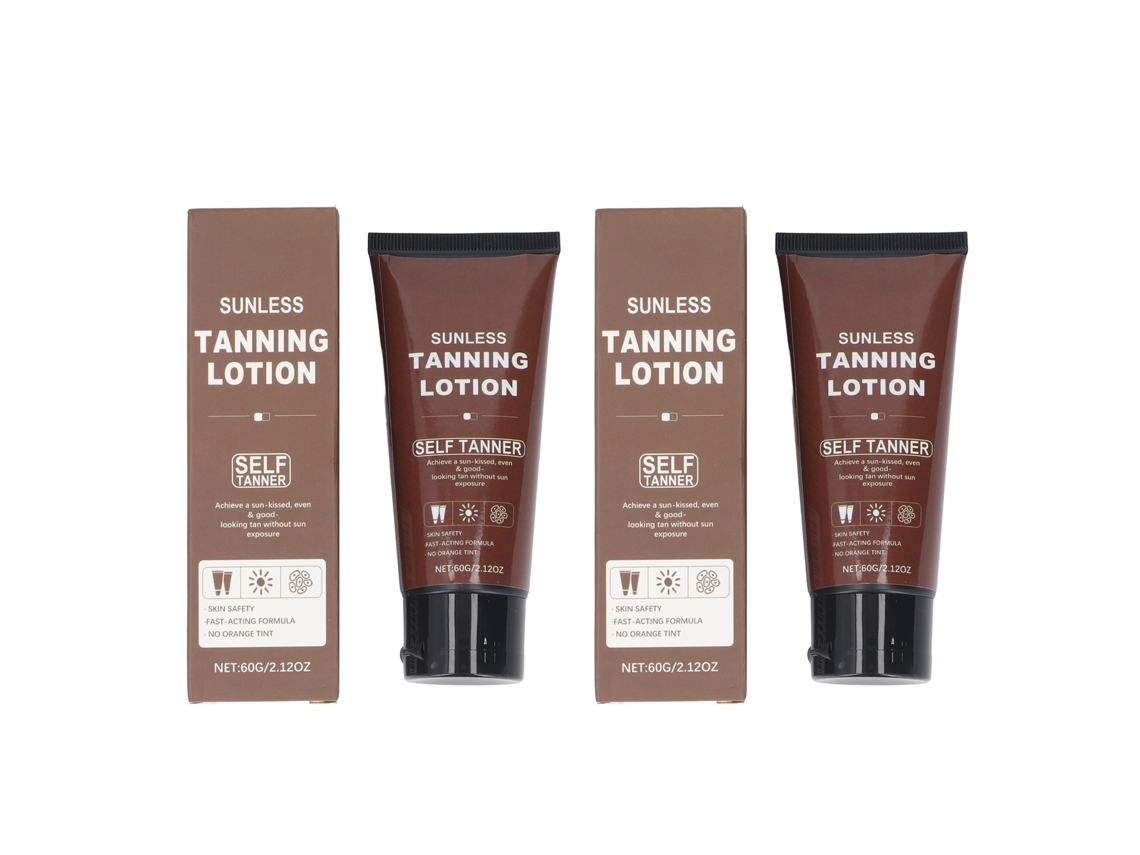 2pcs Crema Autobronceadora Intensiva Y Loción Autobronceadora 60g Hidratante Y Portátil