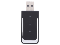 Adaptador inalámbrico para coche Aetheria Compact 2 en 1 con conmutación de un solo toque para Android Auto y CarPlay - Plateado