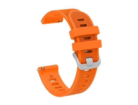 Correa para reloj Garmin Vivomove Luxe de sarga de silicona naranja de 20 mm VENISYMLIS