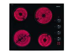 Placa de Vitrocerámica BEKO HIC64100 (Eléctrica - 58 cm - Negro)