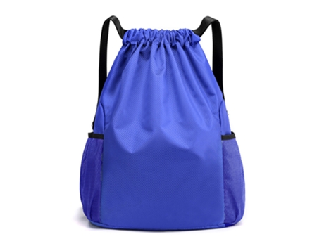 Mochila con cordón Bolsa de gimnasio Sackpack String Sack Pack Bolsas (Azul real)