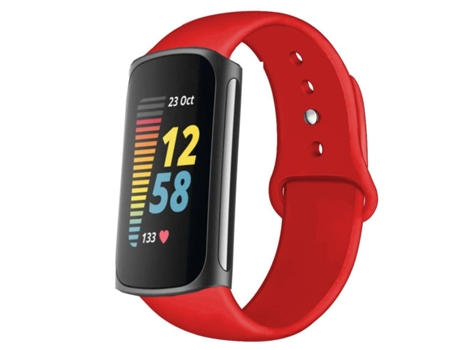 Correa Silicona Líquida para Vermelho Fitbit by Google Charge 5