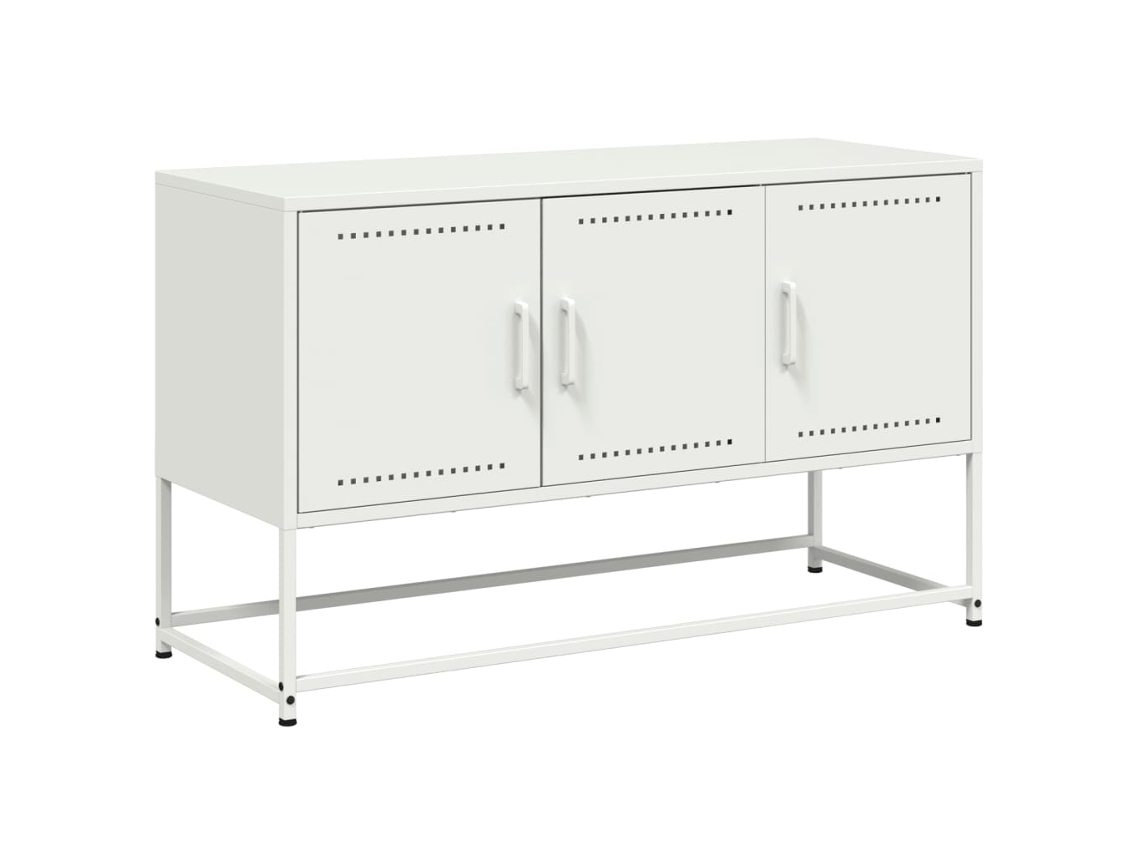 Mueble TV 100,5x39x60,5 cm Acero Blanco MAISON EXCLUSIVE