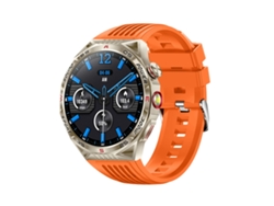 Pulsera de silicona de 1,85 pulgadas, reloj inteligente resistente al agua IP68 con monitorización del sueño (naranja)