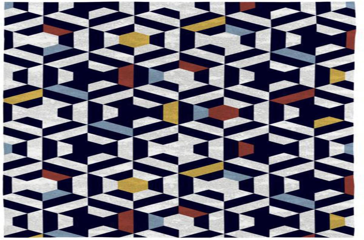 Alfombra RODIER Twist (Multicolor - 120x170 cm - Algodón)