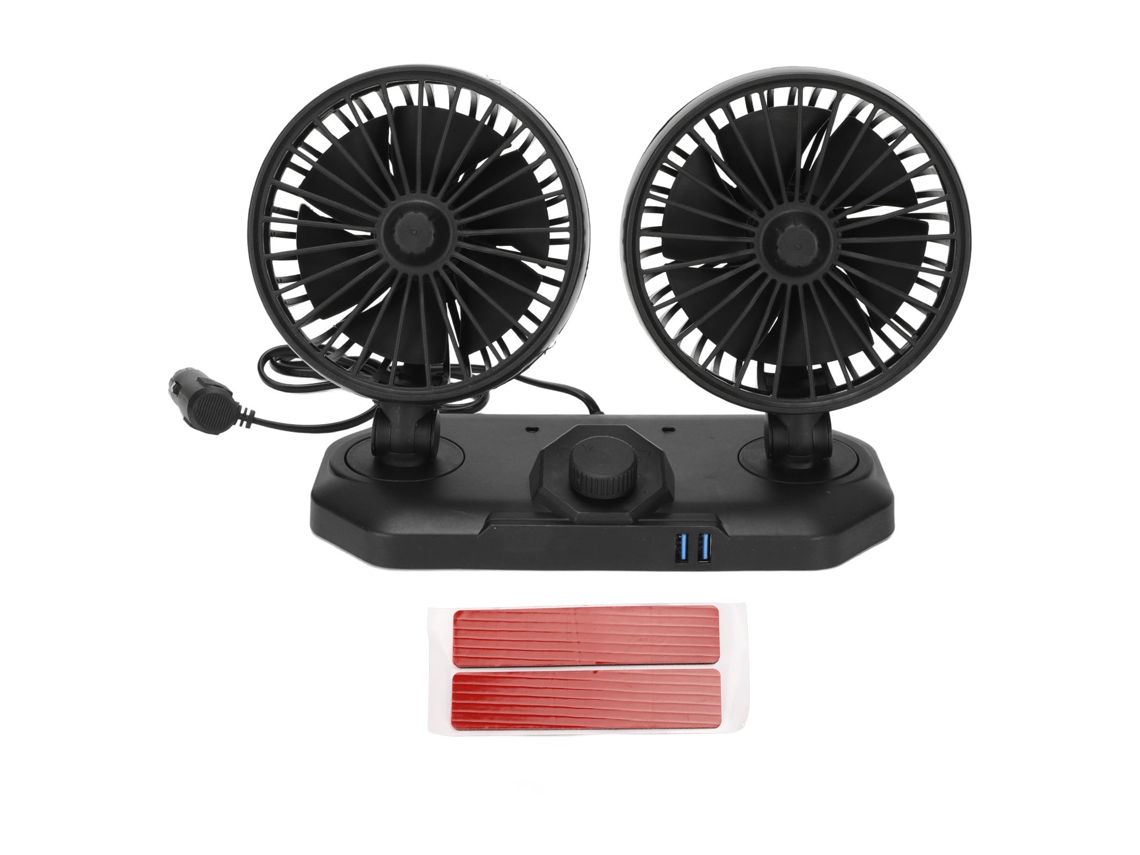 Ventilador De Coche Doble De 360 Grados Giratorio, De Gran Potencia Y Bajo Nivel De Ruido, Portátil, Para Coches, Camiones, Furgonetas, Suv, Vehículo