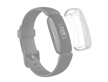 Funda protectora galvanizada de TPU para Fitbit Inspire 2 (transparente)