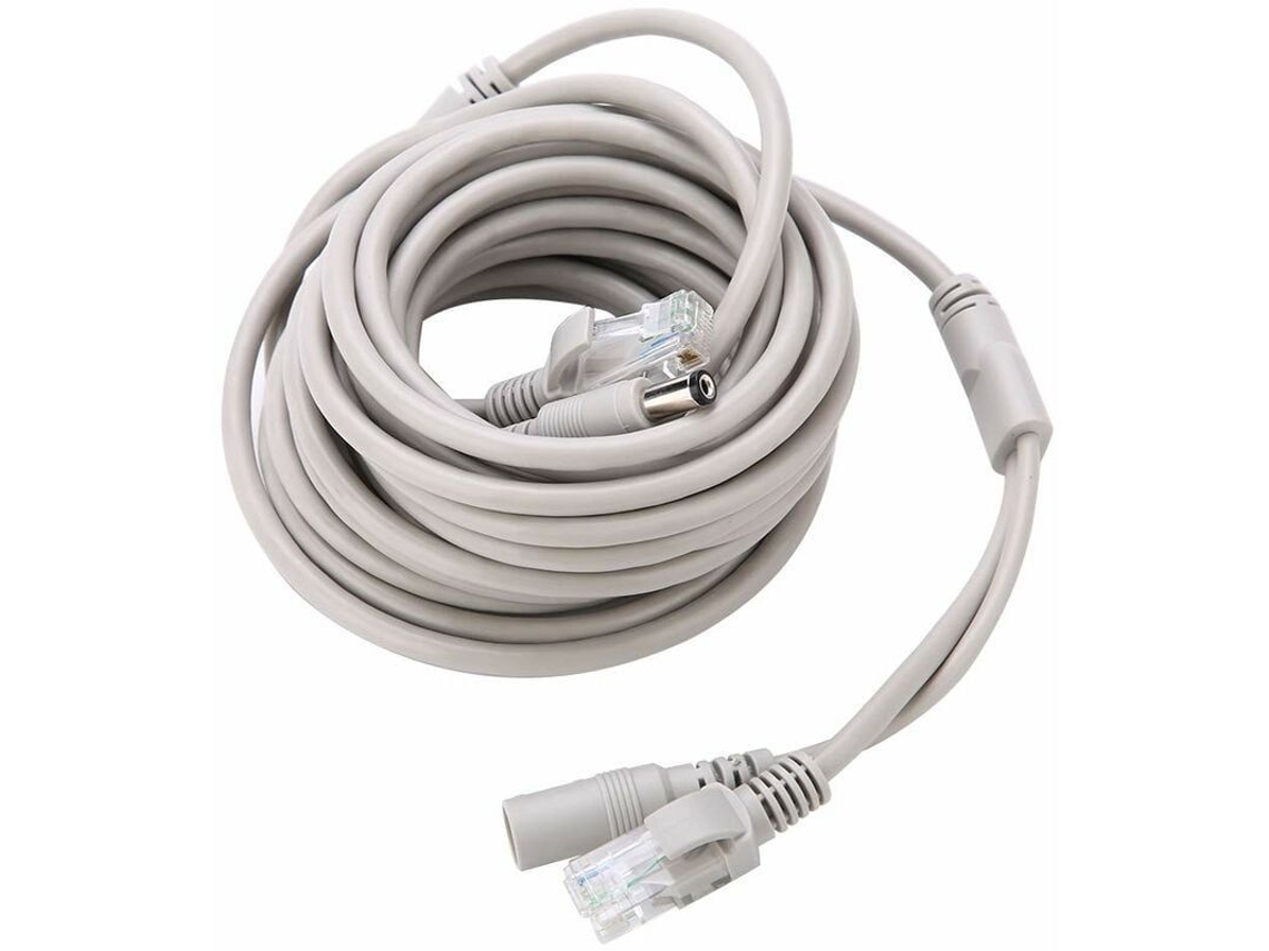 Cable De Videovigilancia De Red De 5 M Con Cable De Alimentación Integrado Y Conector De Alimentación Cc De 2,1 Mm Para Cámaras Ip Y Nvr.