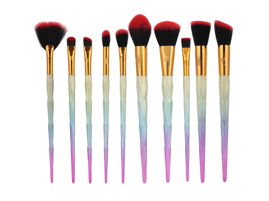 Brochas de maquillaje para aplicar base y sombra de ojos