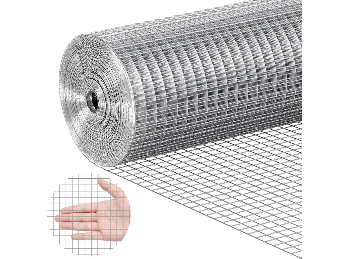 Conjunto de Red Galvanizada 610mm x 7,62m para Jardín y Protección de Animales Tekmaquinas