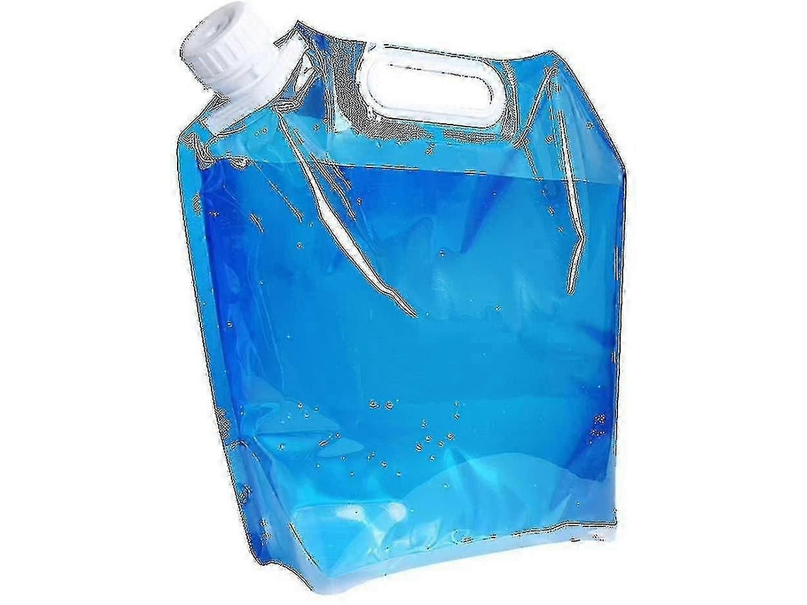 Bolsa de agua plegable de 5 litros, depósito de agua, cubo, bolsa de la compra para senderismo, viajes en coche, acampada y barbacoas al aire libre L GOKOCO
