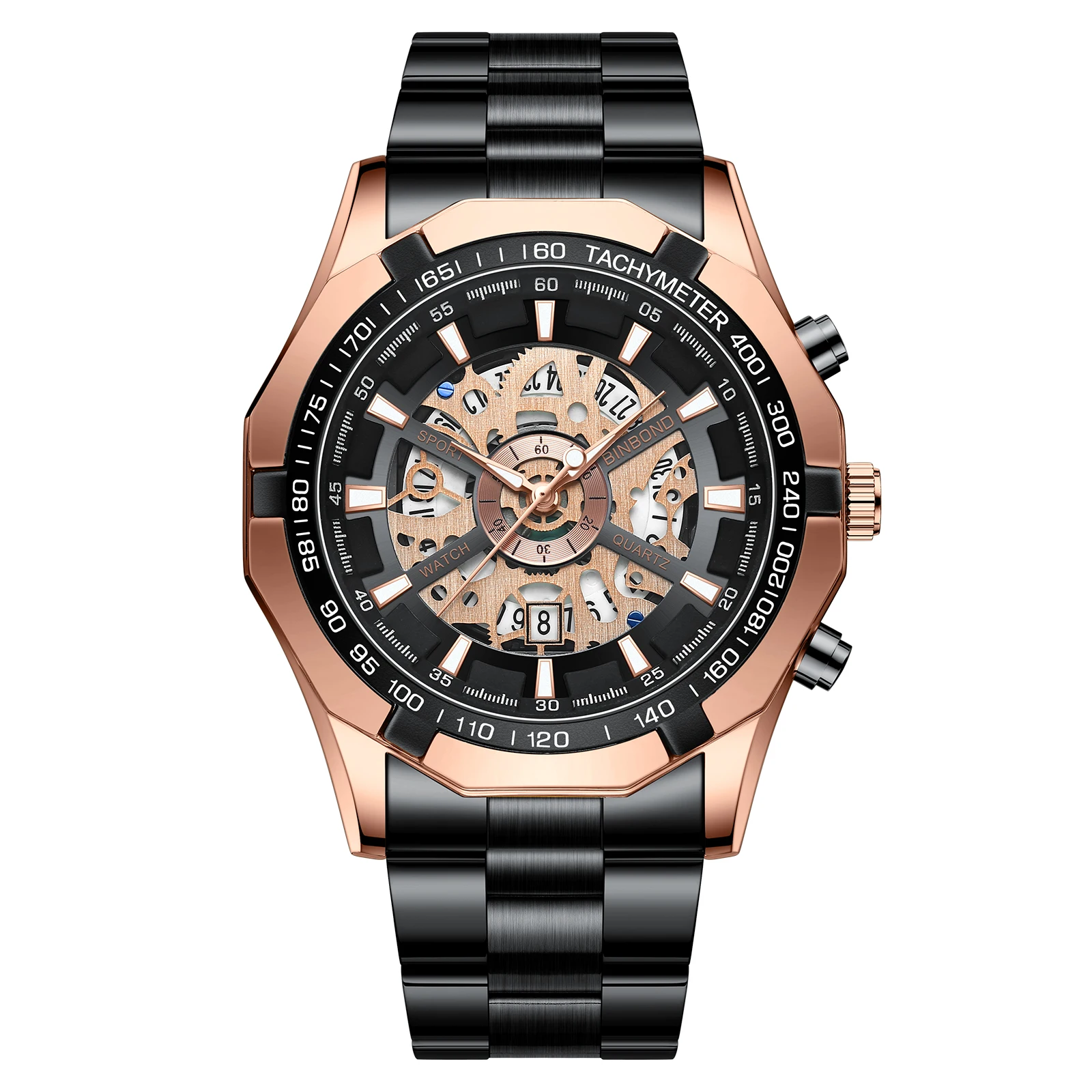 Reloj De Lujo Para Hombre Con Correa De Acero Inoxidable, Elegante Y Resistente Al Agua, De Cuarzo.