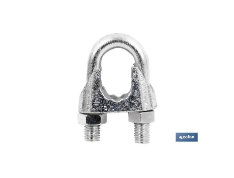 Sujetacables din-741 zincado m-12 caja 25 unid.
