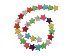 Juego de 30 cuentas sueltas de turquesa en forma de estrella para crear collares, pulseras y bisutería. Nostalgia88