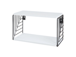 Estantería de pared Moss 39x18x23 cm - Negro/Blanco [EN.CASA]