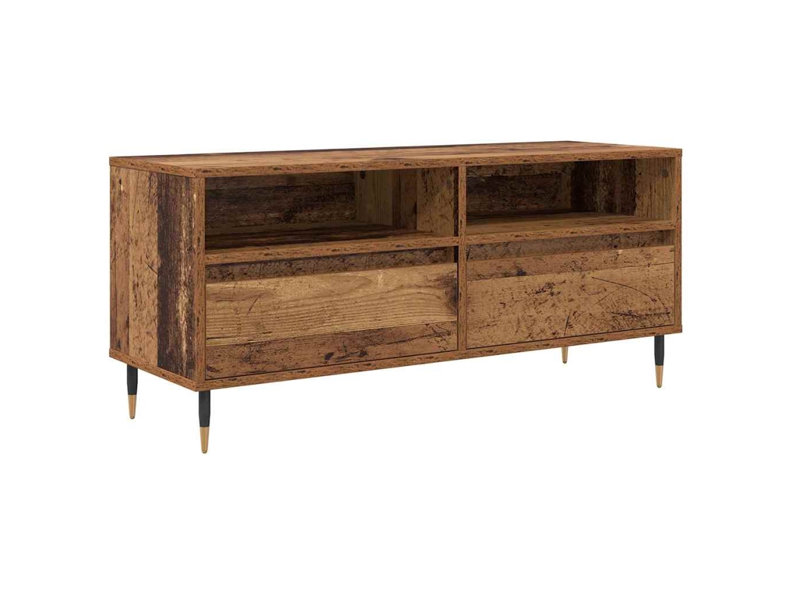Mueble De Tv | Armario Para Tv | Gabinete De Tv Con Cajón Madera Vieja 100 X 34,5 X 44,5 Cm