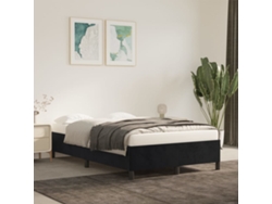 Estructura De Cama Sin Colchón Terciopelo Gris Oscuro 120x190cm