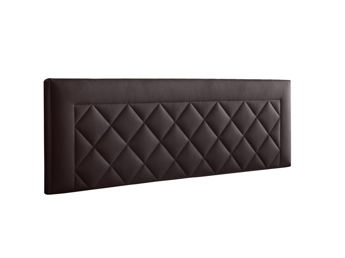 Cabecero Tapizado DOMUS para Cama 150 Polipiel Chocolate ( 160 x 50 x 7 cm)
