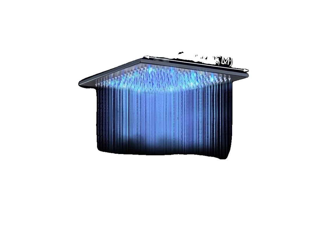 Cabezal de ducha de lluvia de 16 pulgadas, LED que cambia de color, OEM negro de 16 pulgadas