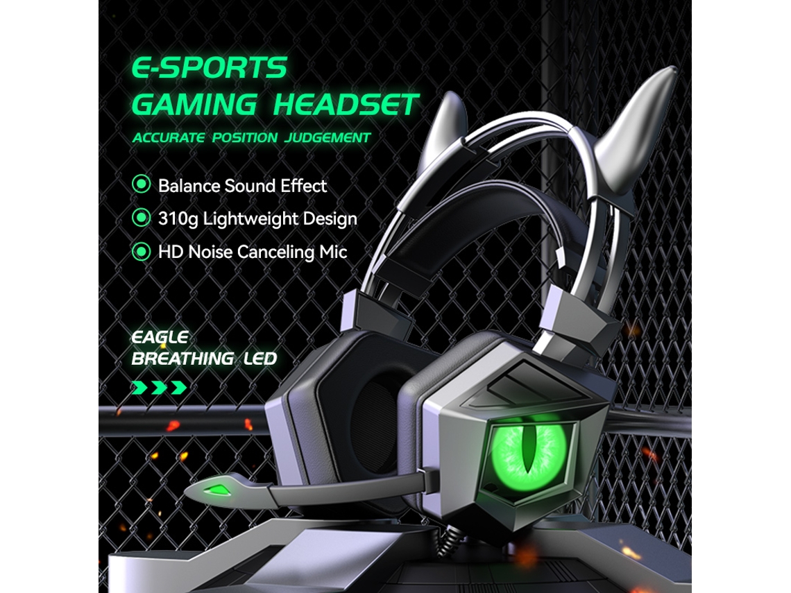 Auriculares Para Juegos Con Cable, Micrófono De Alta Definición Integrado Y Compatibilidad Con Sonido Estéreo 3d.
