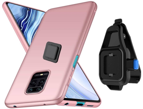 Funda Redmi Note 9 Pro Turtleshell con Soporte de Cintura Rosa