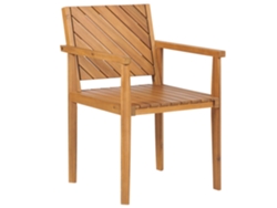 Silla de jardín BELIANI Baratti de Madera de acacia Madera clara 55x40x82