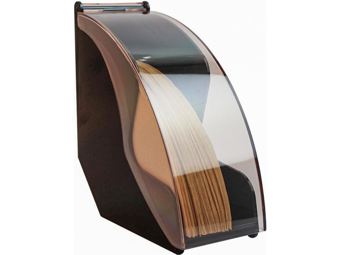 El portafiltros de café tiene capacidad para 150 filtros de café. Mudg
