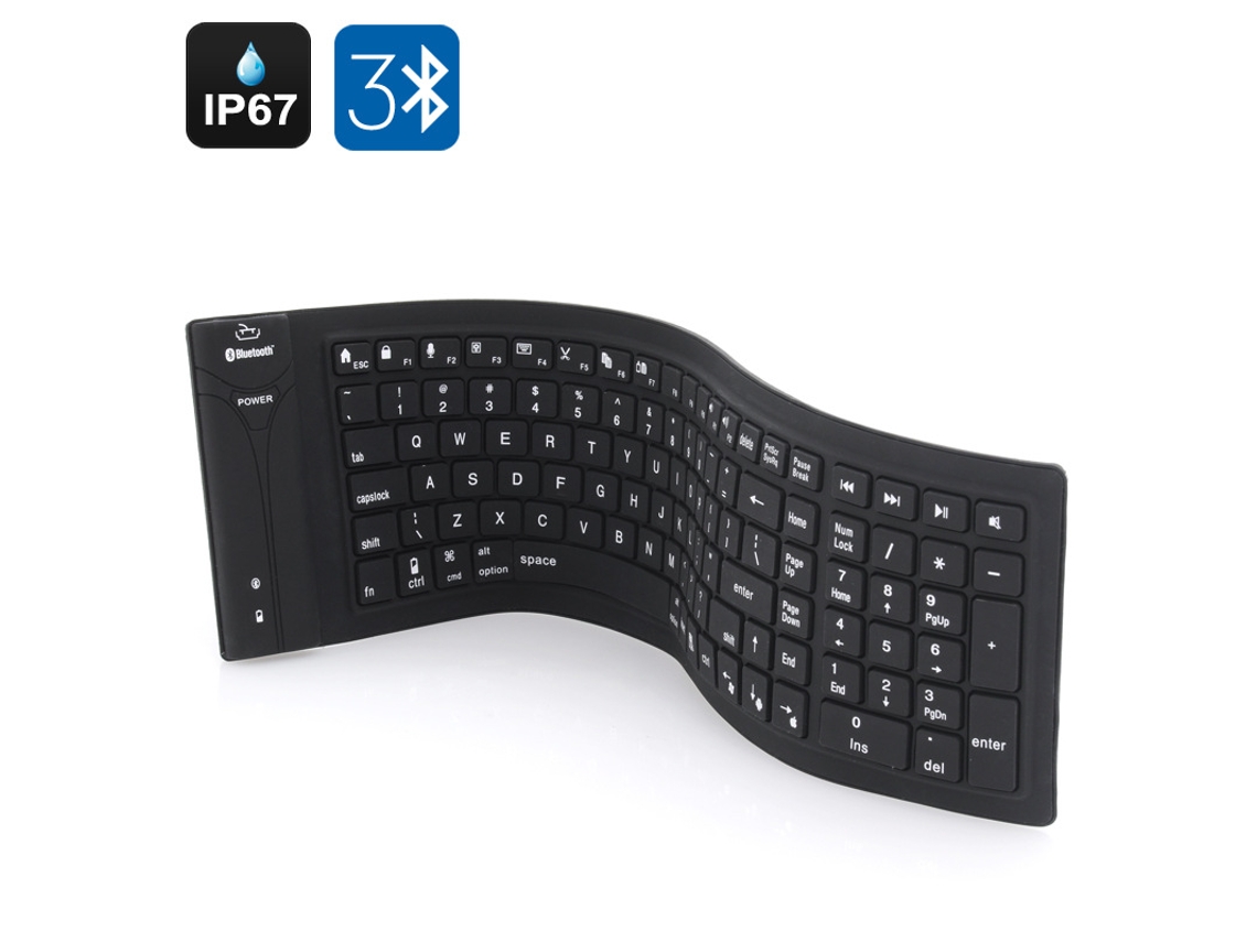 Teclado Plegable CHRUI De Silicona Con Bluetooth Ip67, Compatible Con Pc, Mac, Android E Ios.
