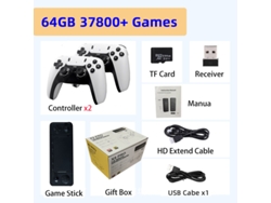 Consola de juegos arcade 3D inalámbrica PSP HDMI 2.4G de alta definición con controlador X9PRO 64 GB YUNZII (sin fuente de alimentación)