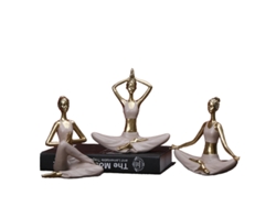 Decoración de interiores de gimnasios, posturas de yoga, decoración de mesas para mujeres