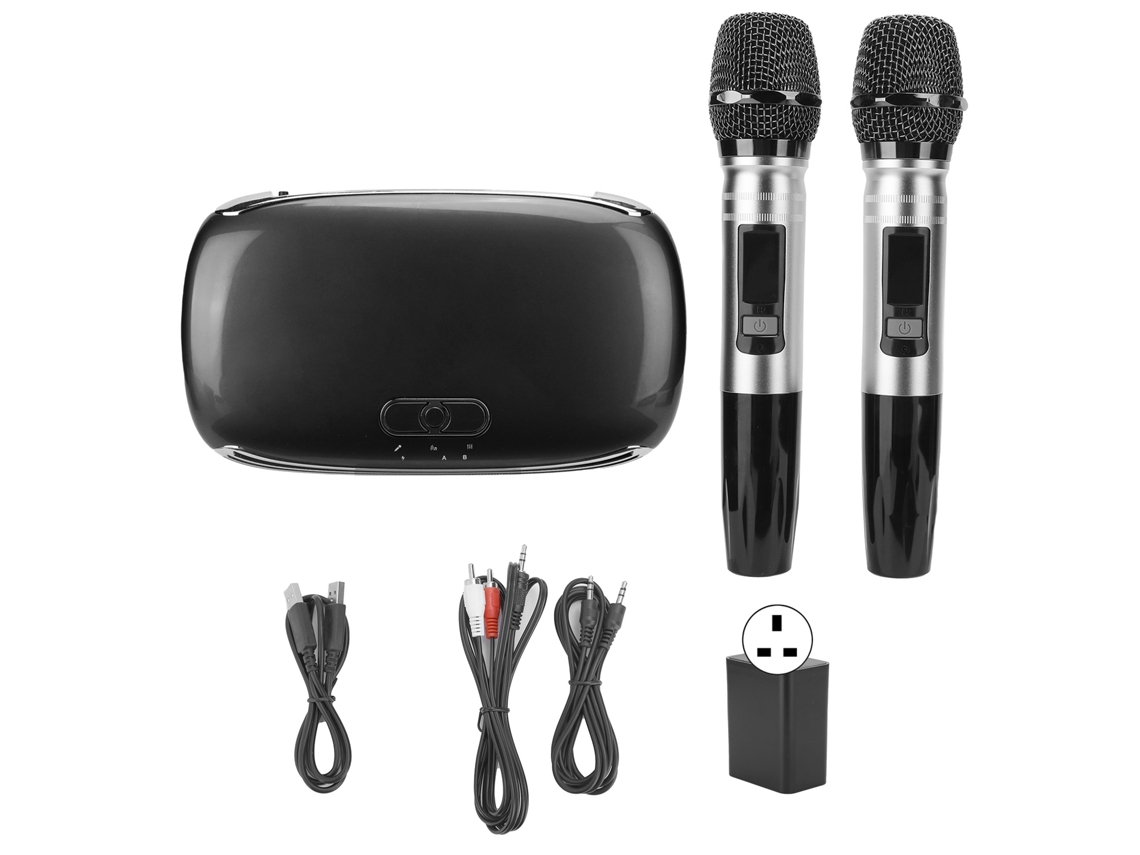 Máquina de karaoke inalámbrica Bluetooth Yncm con micrófono, enchufe británico.
