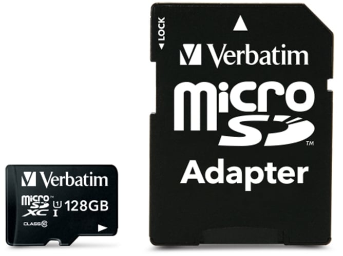 Tarjeta de Memoria VERBATIM Premium 128GB con adaptador