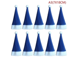 10 piezas de sombreros navideños, decoraciones, vajilla navideña, sombrero navideño, tenedor, cuchillo, bolsa, Nostalgia88