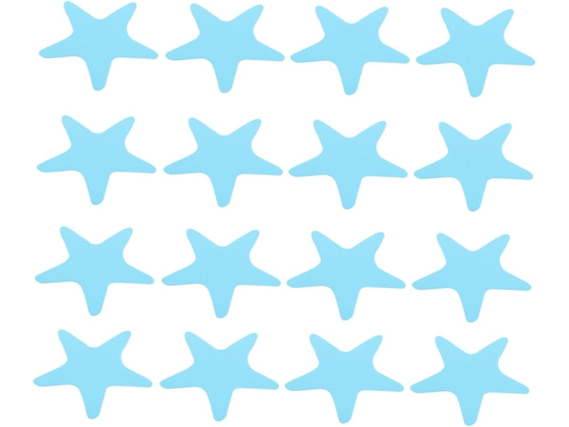 Juego de 40 pegatinas antideslizantes para baño con diseño de estrellas de colores. Adhesivos de alta adherencia para Slowmoose.
