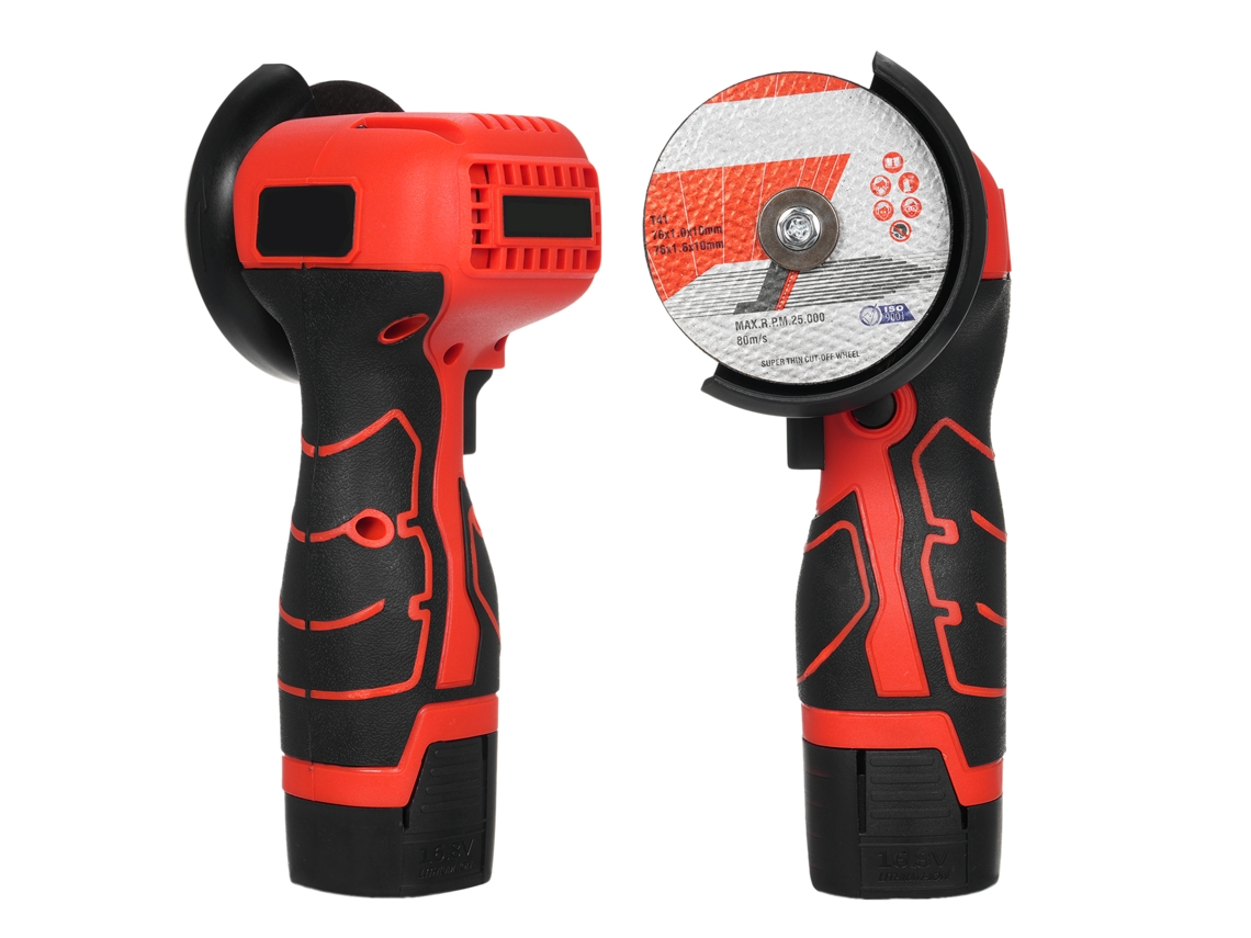 Amoladora Angular Inalámbrica De 7000 Rpm, 16,8 V, 2000 Mah Para Cortar Y Pulir Ladrillo, Madera, Piedra Y Acero.