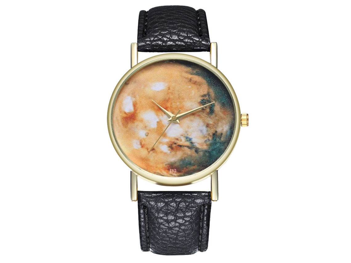 Reloj De Pulsera Unisex Con Correa De Pu, Modelo T32-a De Cuarzo (negro)