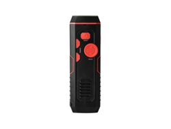 Radio con manivela multifuncional y luz LED de emergencia BESTVITE (roja)