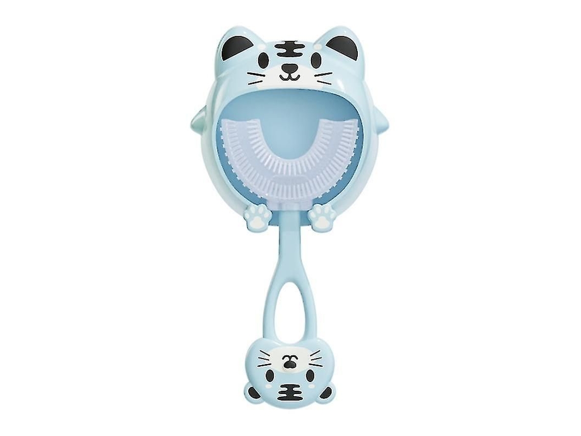 Cepillo de dientes infantil GOKOCO en forma de U, de silicona para niños, limpieza completa de 360 ​​grados, cuidado bucal para bebés.