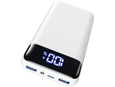 Cargador Banco Energia Led Carregamento Rápido Portátil YIZHOOD Tecido Blanco