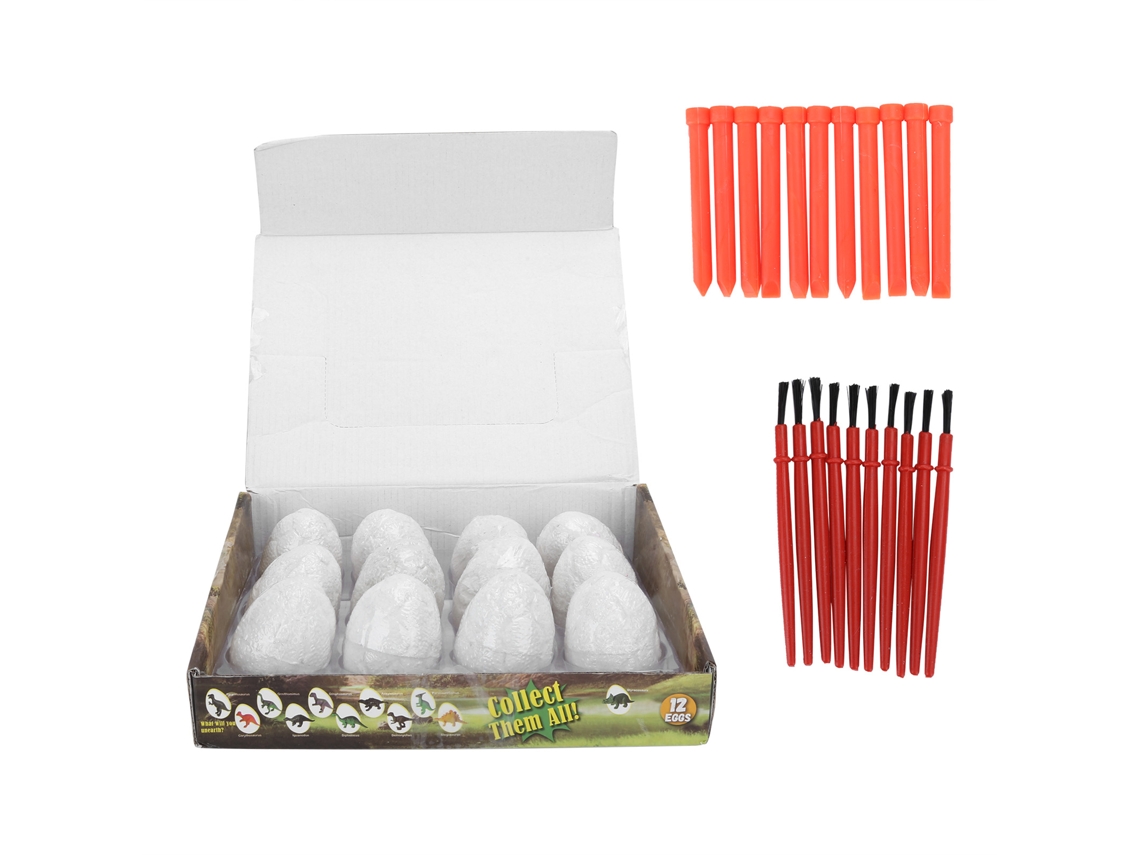 12pcs Huevos De Dinosaurio Simulados Para Excavar Diy, Juguete Educativo Modelo De Huevos De Dinosaurio Para Niños Regalo