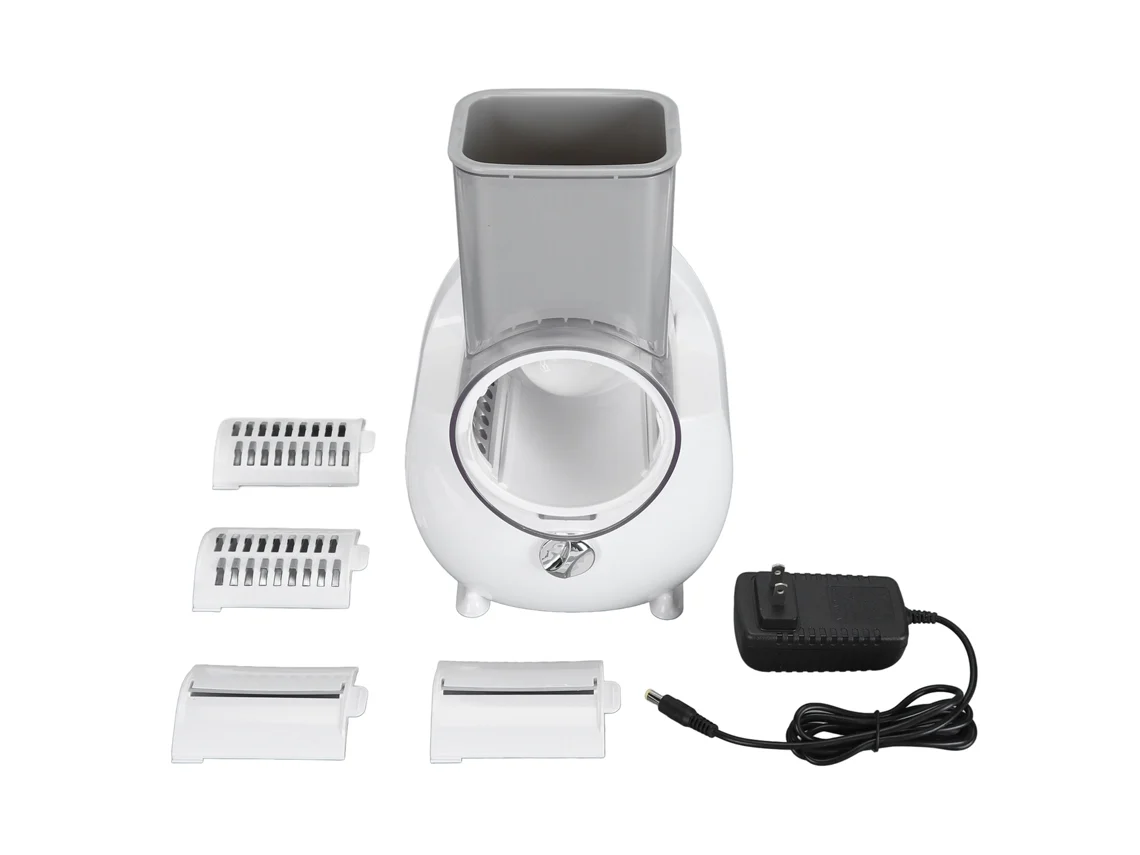 Rallador de queso eléctrico automático para verduras, frutas, alimentos y frutos secos con 5 cuchillas intercambiables Otros