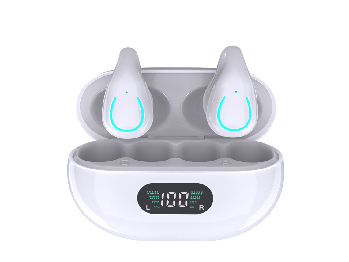 (blanco) Auriculares Bluetooth Abiertos, Resistentes Al Agua, Adecuados Para Deportes Y Fitness.